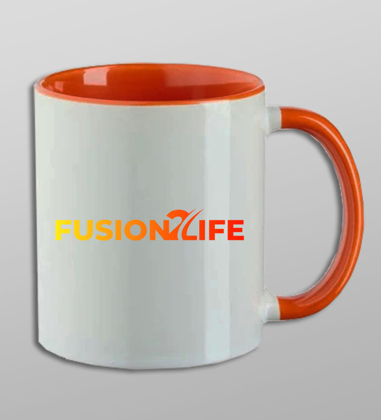 Tasse mit Logo und Spruch